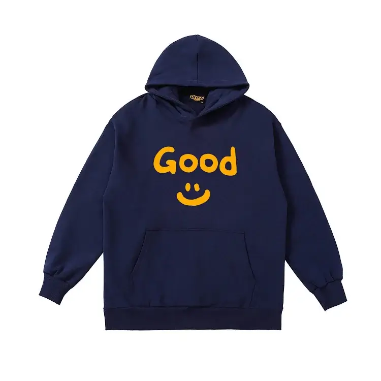 Good Navy Hoodie with Yellow Graphic
