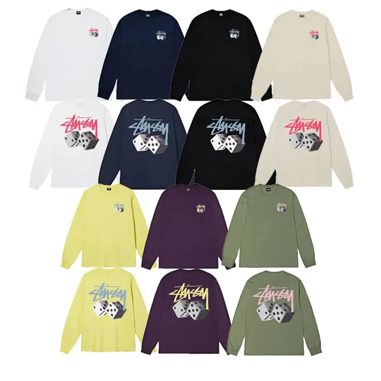 Stussy Dice & Logo Long-Sleeve Tees