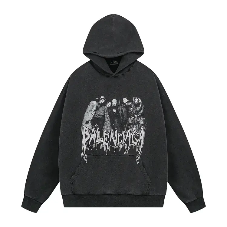 Balenciaga Hoodie: Band & Dripping Logo