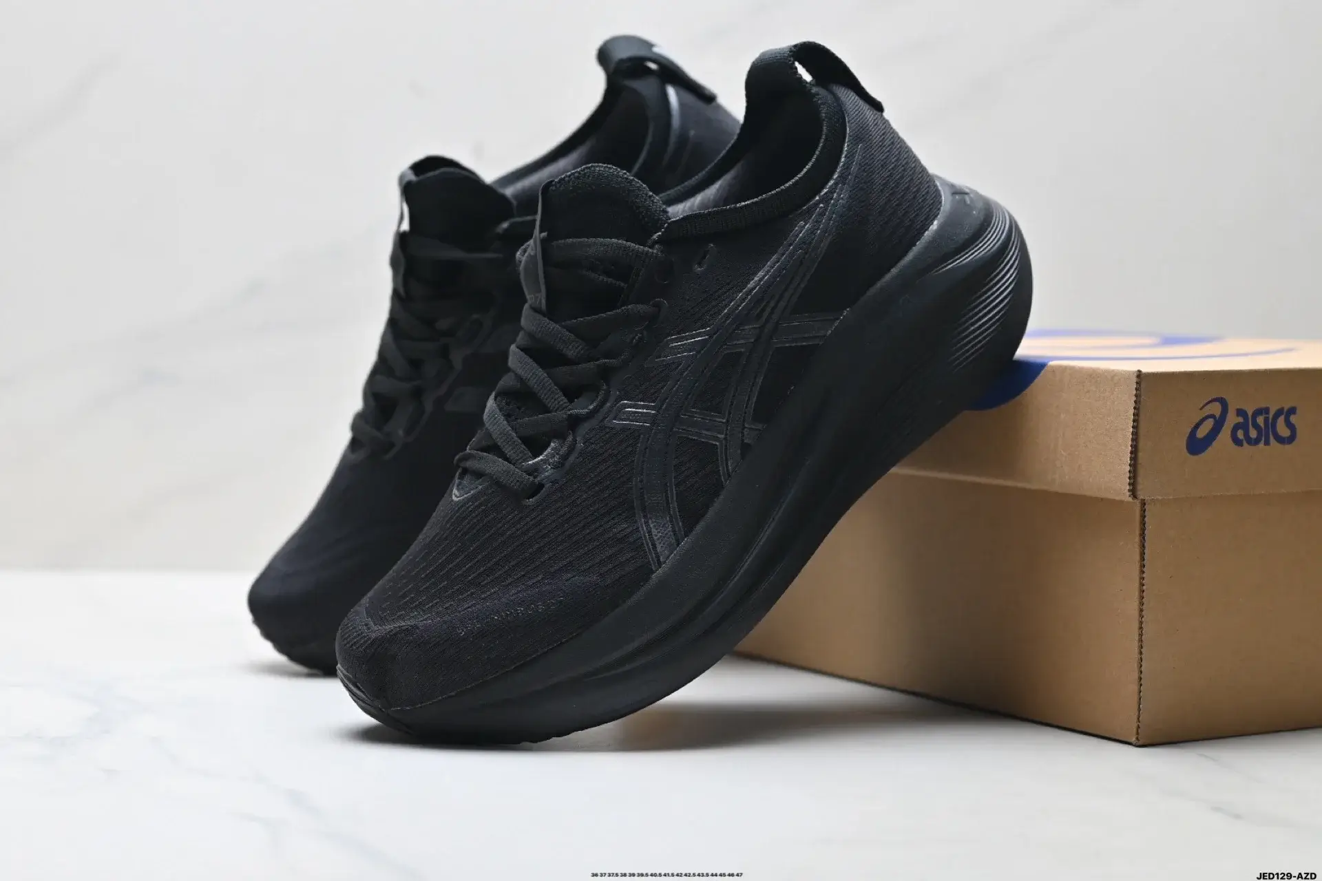 Asics Black Mesh Running Shoes