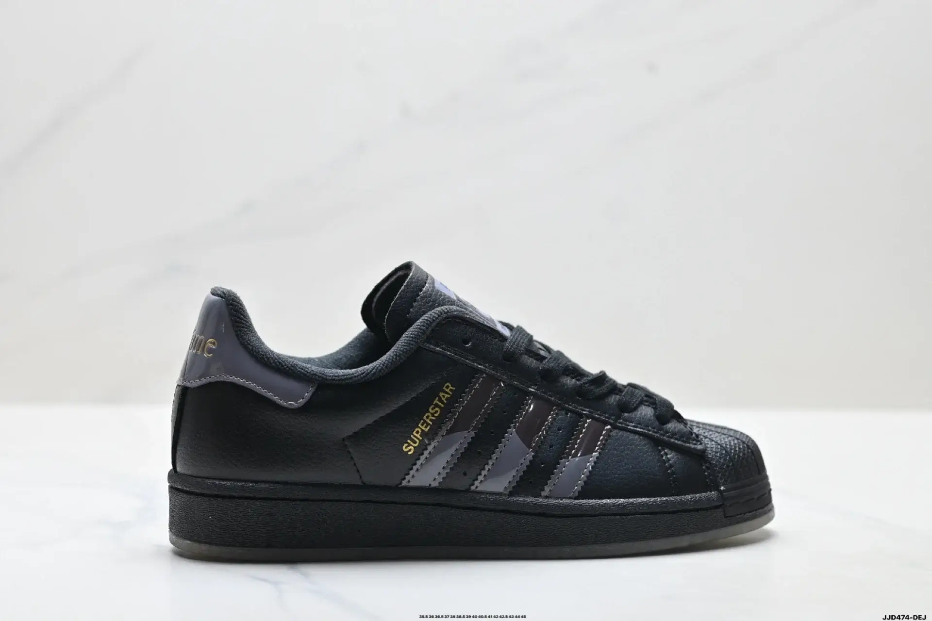 adidas Superstar Black Grey Shell-Toe Sneakers