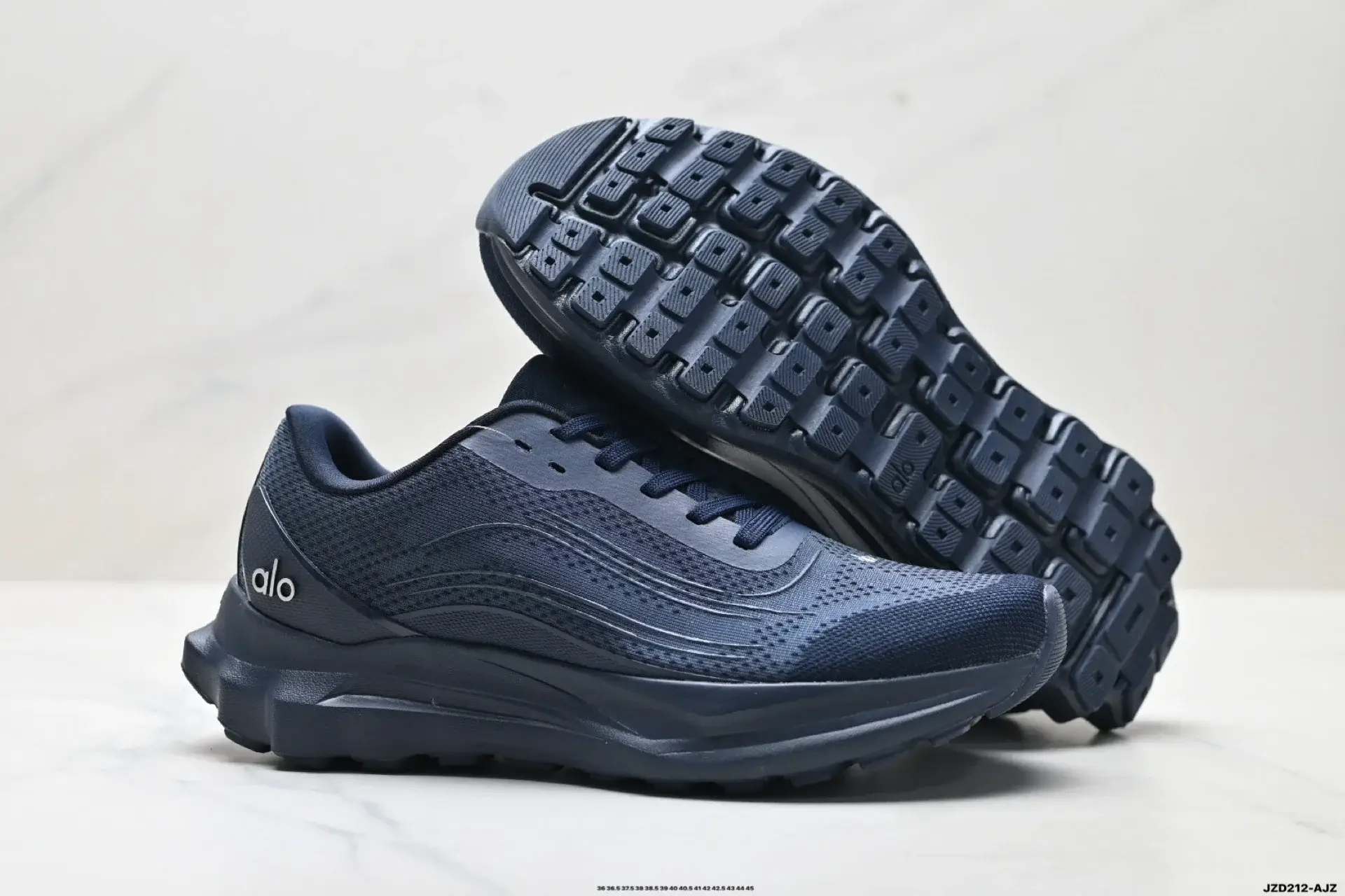 Alo Navy Blue Mesh Running Shoes