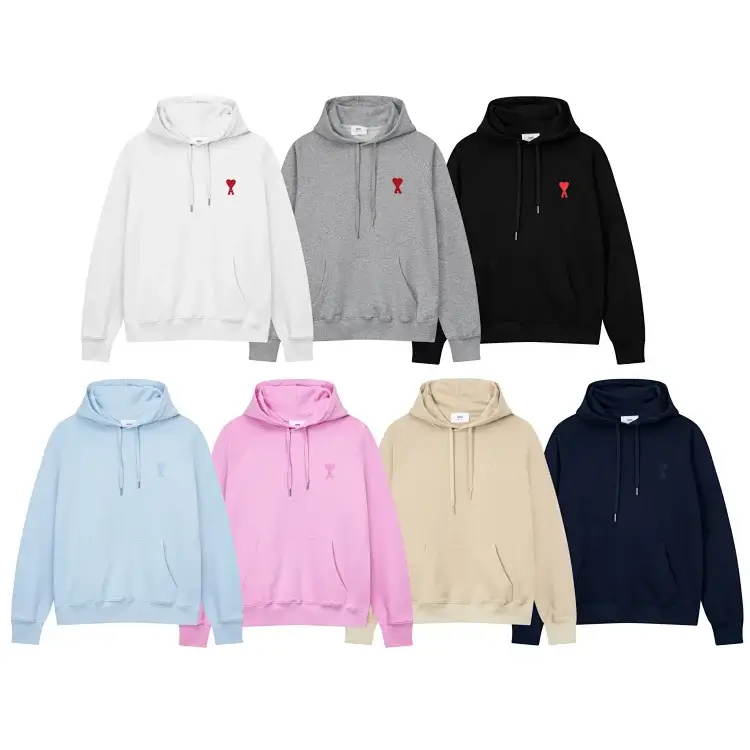 AMI Embroidered Heart Hoodies (7 Colors)