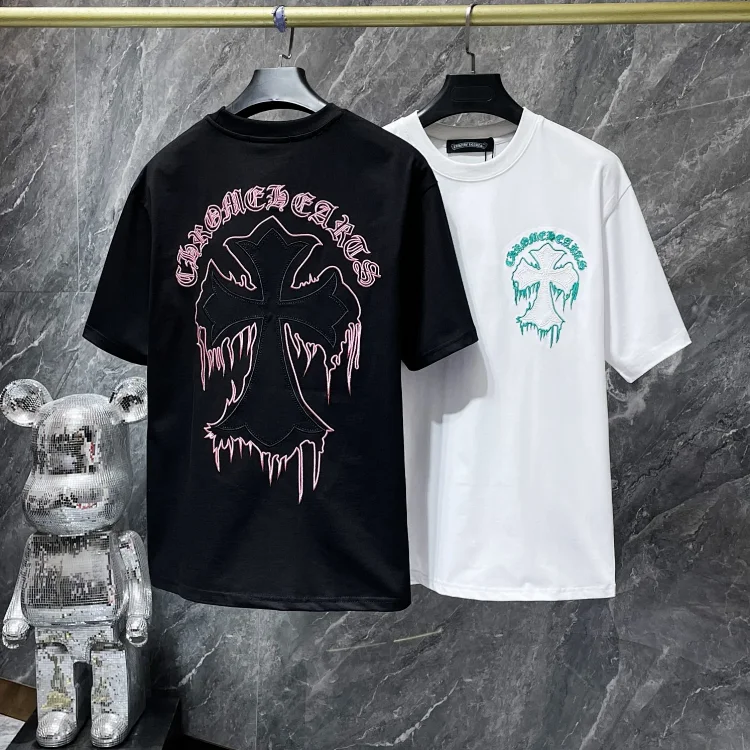 Chrome Hearts Cross Drip Tees (B/W)