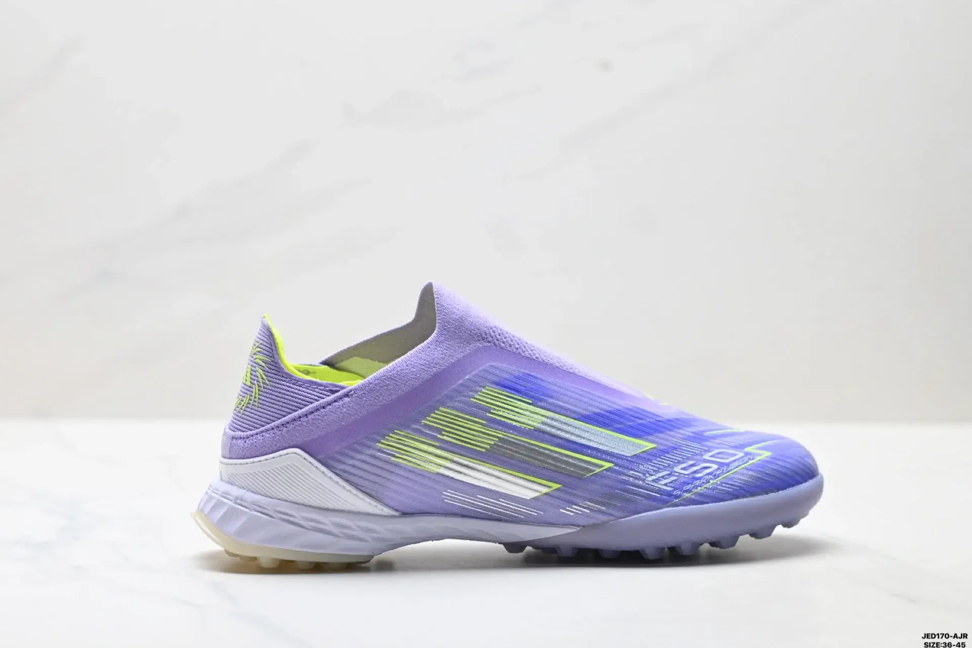 Adidas Purple Green Striped Turf Shoes