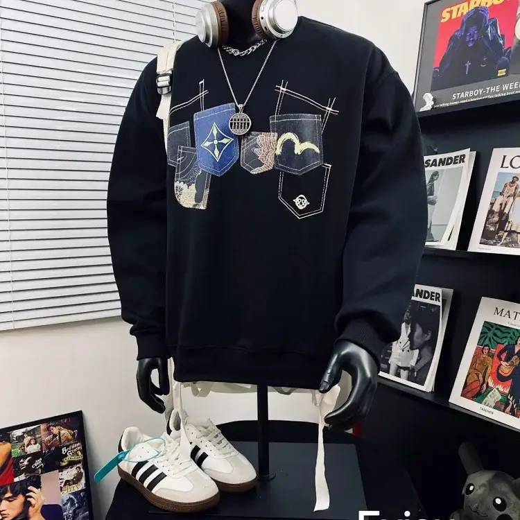 EVISU Denim Pocket Seagull Hoodie