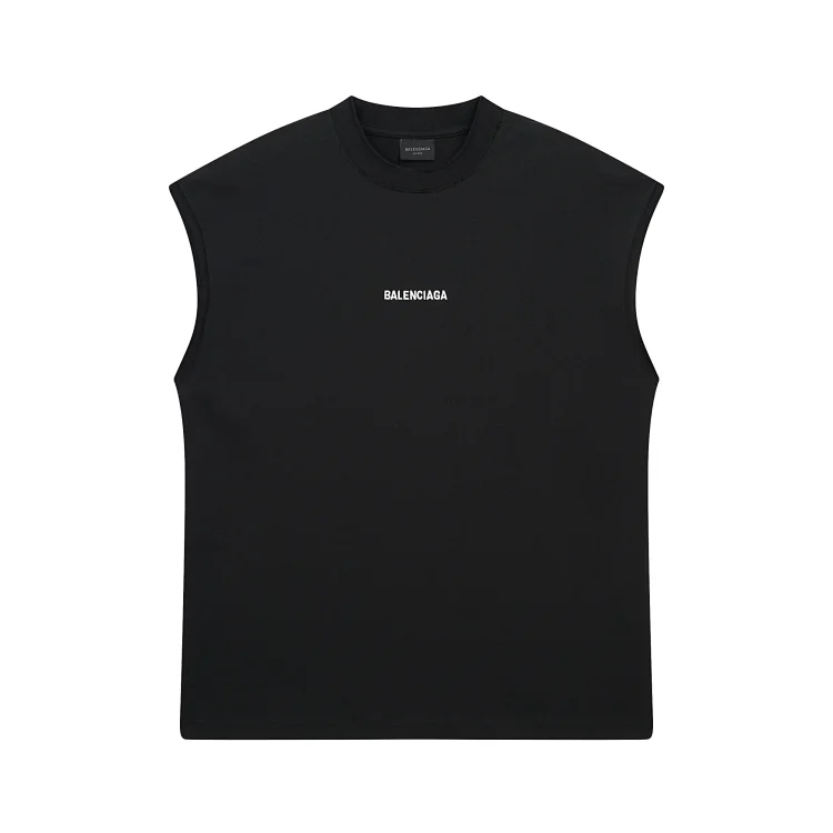 BALENCIAGA Black Sleeveless T-Shirt