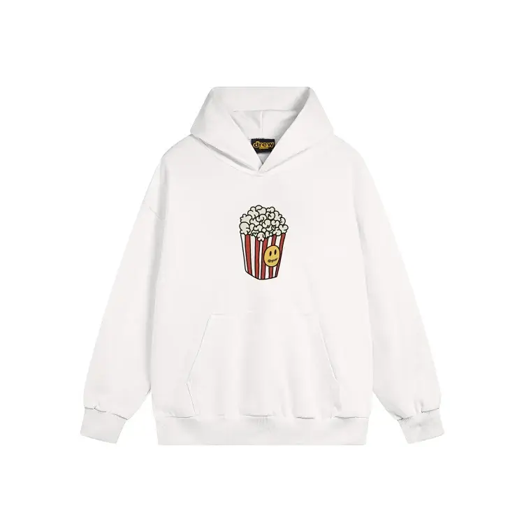 diary White Hoodie: Popcorn & Smiley