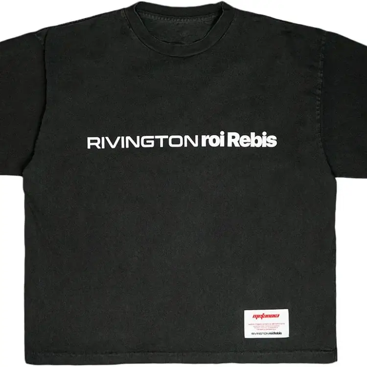 RIVINGTON roi Rebis Black T-Shirt with Logo Print