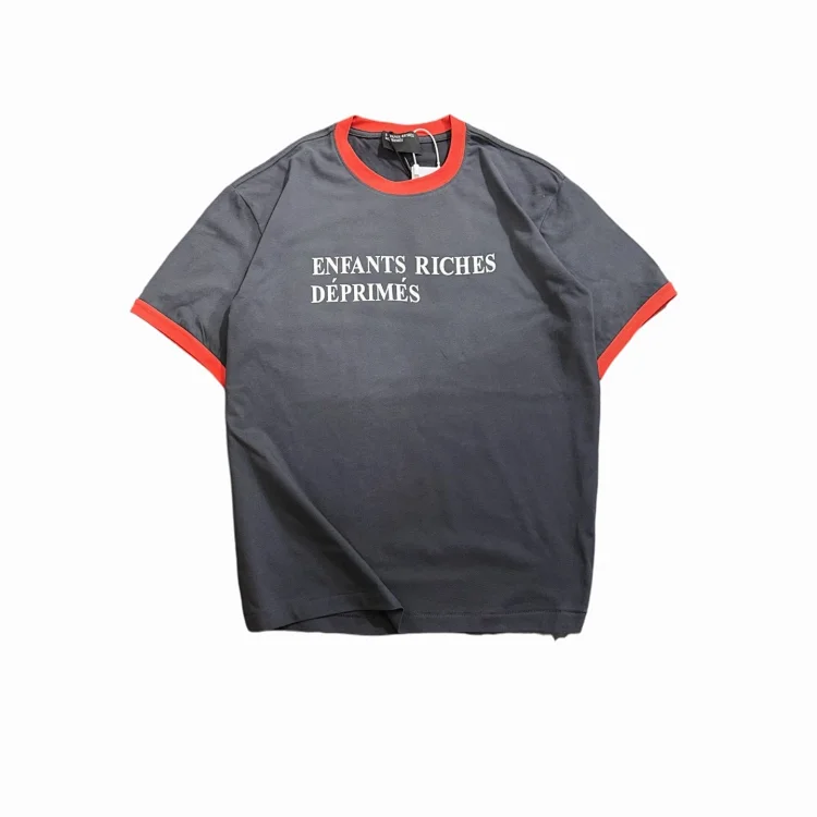 Enfants Riches Déprimés Dark Gray Red Ringer T-Shirt