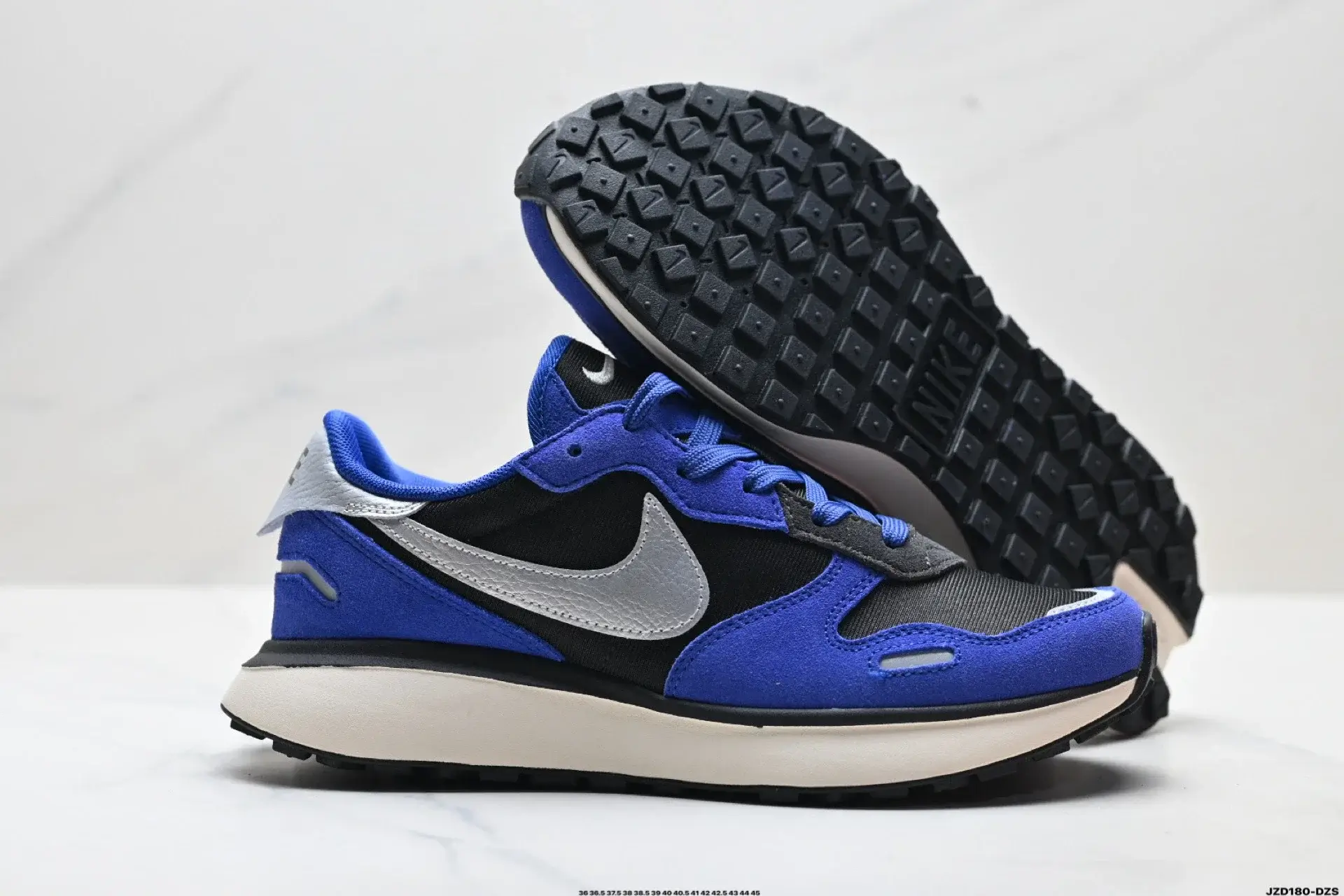 Nike Retro Running Shoes Blue Black Silver