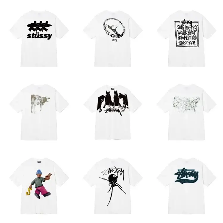 Stussy Graphic Print Tees