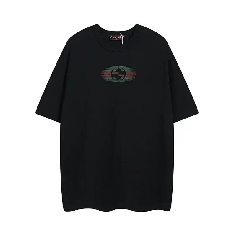 GUCCI Black T-Shirt with G & Web Logo