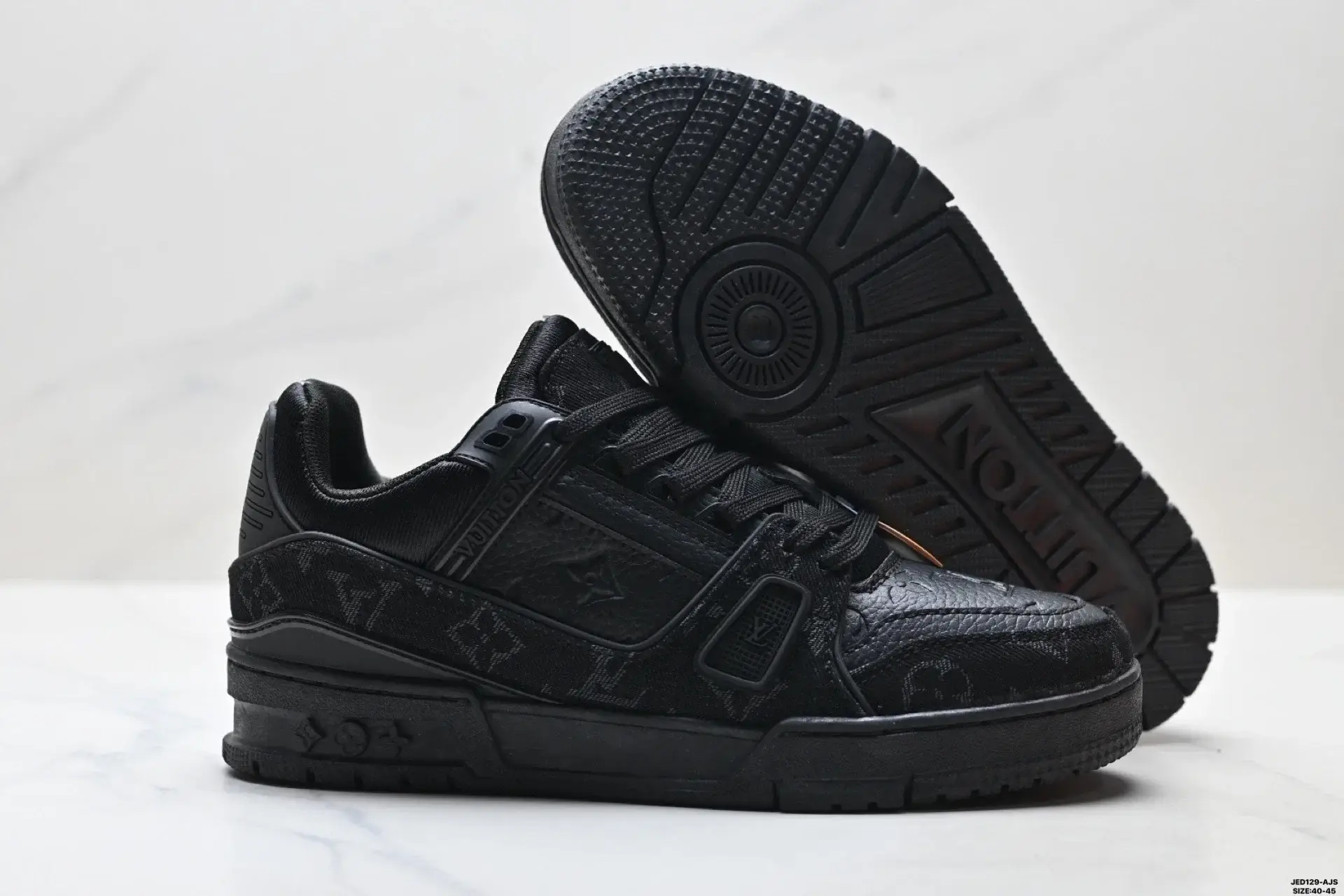 Louis Vuitton Black Monogram Sneakers