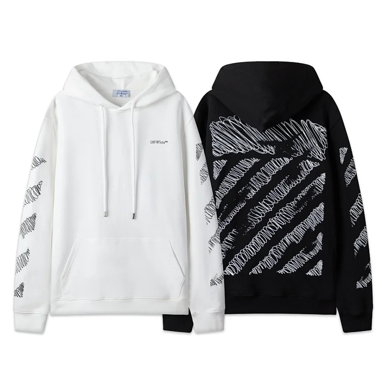 OFF-WHITE Scribble Lines Hoodie