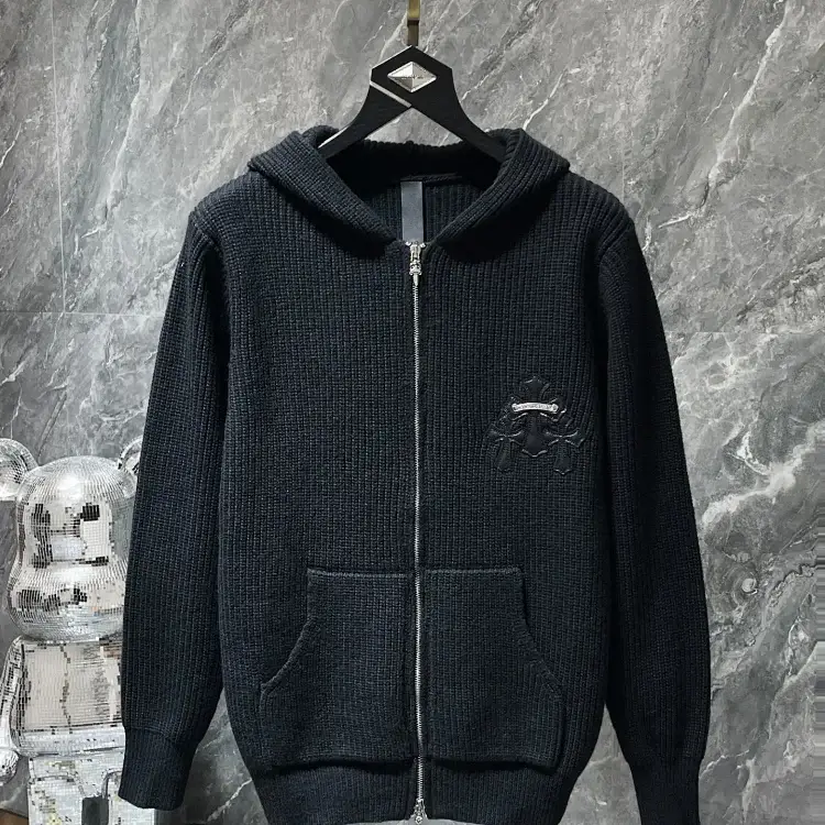Chrome Hearts Black Zip Hoodie