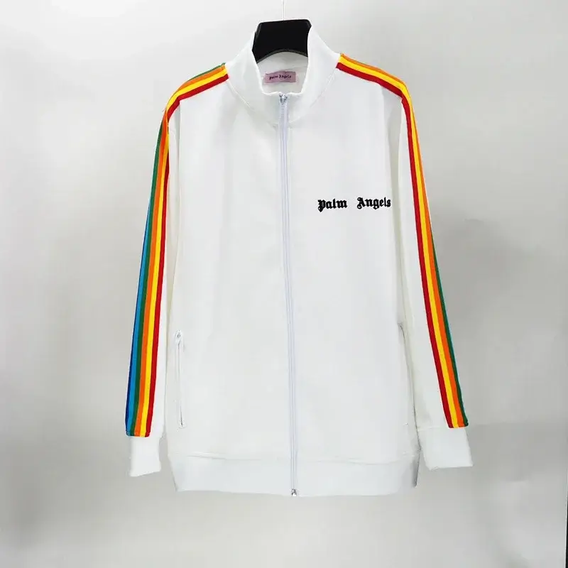 Palm Angels Rainbow Stripe Zip-Up Jacket