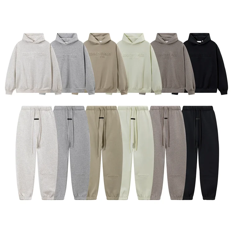ESSENTIALS Embossed Logo Hoodie & Sweatpants Set
