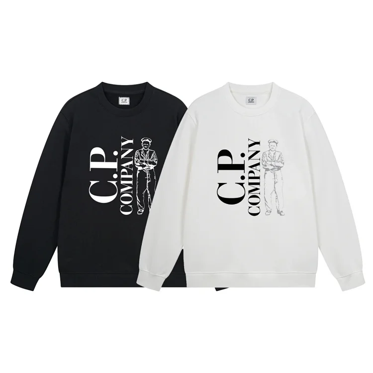 C.P. COMPANY Logo & Character Hoodies (Black/White)