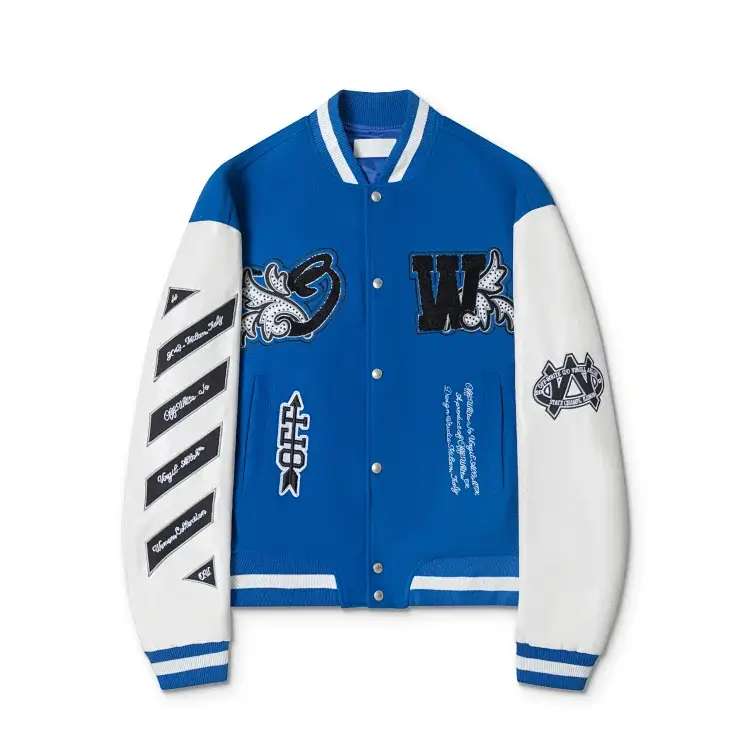 Off-White Embroidered Varsity Jacket