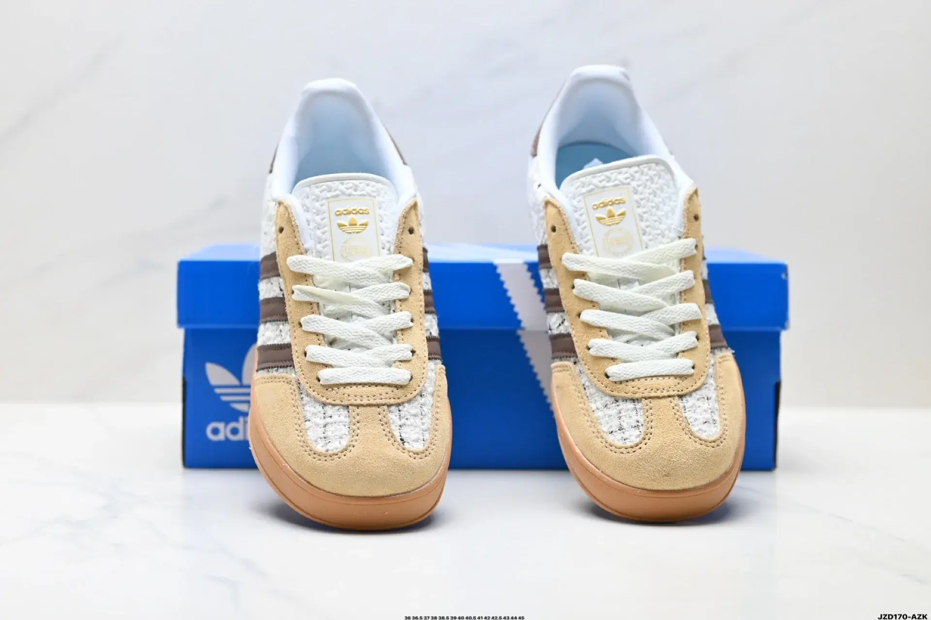 adidas Beige/White Woven Sneakers