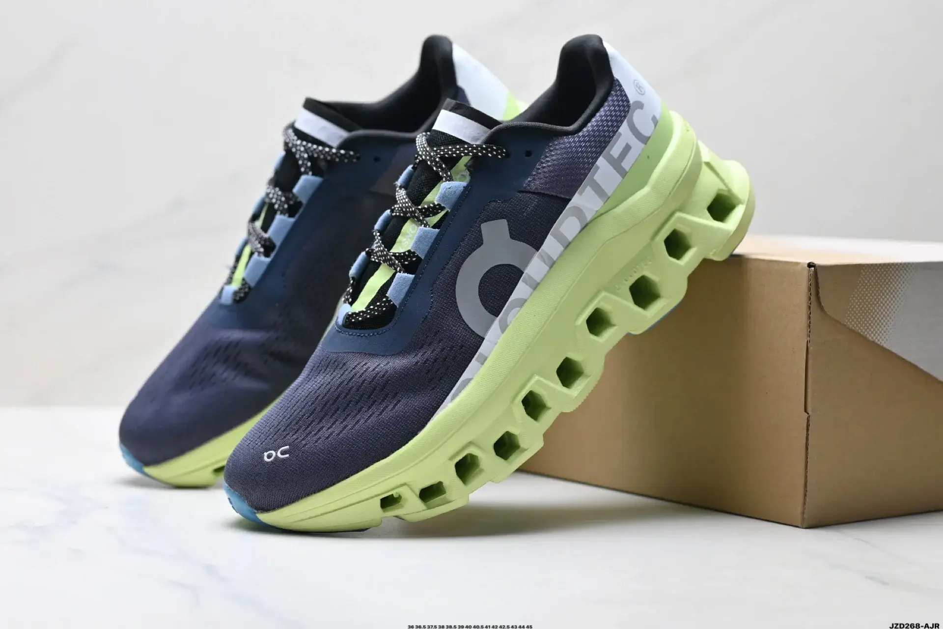 On Running Navy & Lime Cushioned Sole
