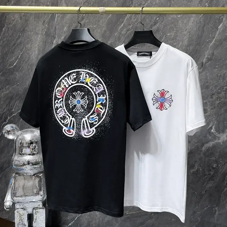 Chrome Hearts Spray-Painted Cross T-Shirts
