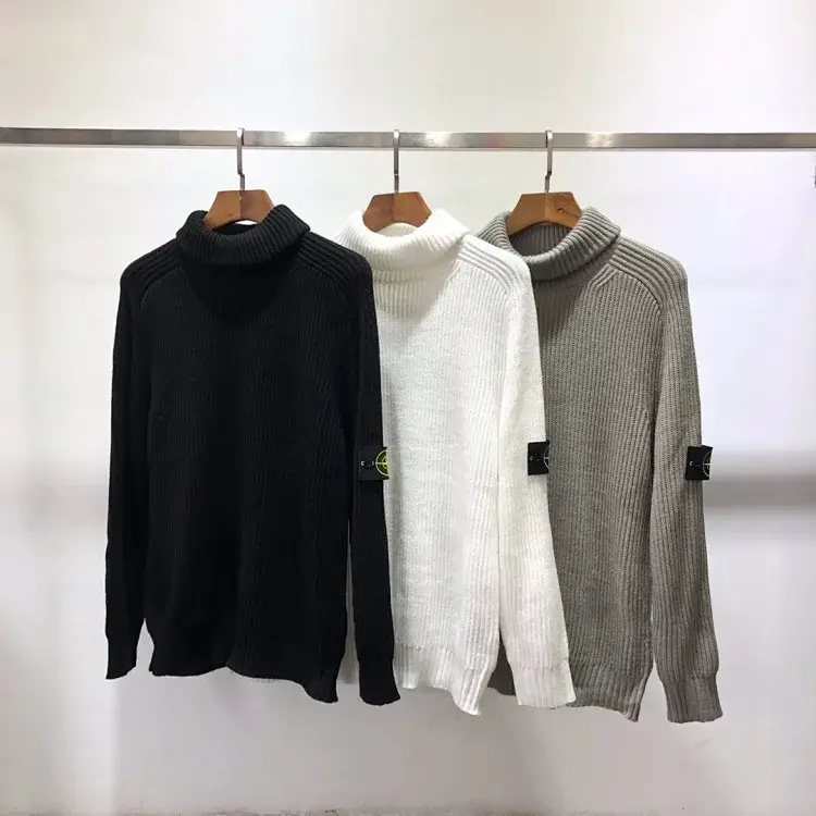 Stone Island Ribbed Knit Turtleneck