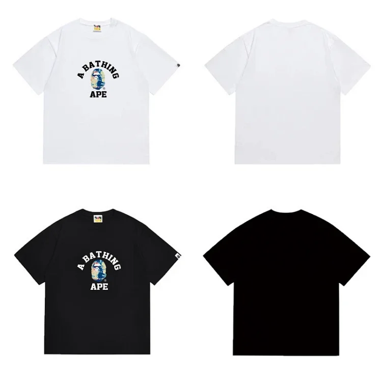 A BATHING APE Ape Head Logo T-Shirts (White & Black)