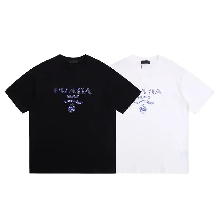 Prada Milano Blue Pattern T-Shirts