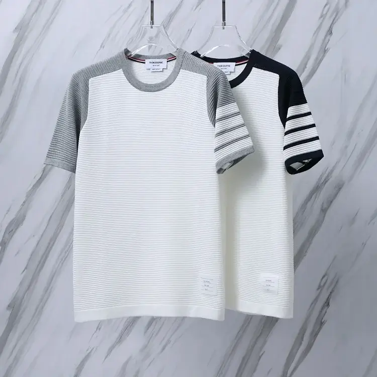 Thom Browne Striped Raglan Sleeve T-Shirt