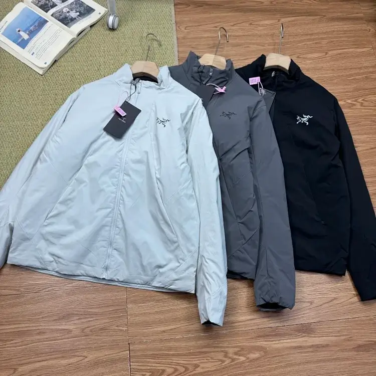 Arc'teryx Light Gray Stand Collar Zip-Up Jacket