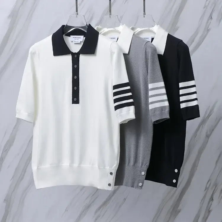 Thom Browne Striped Polo Jersey