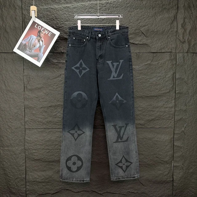 Louis Vuitton Monogram Black Gradient Jeans
