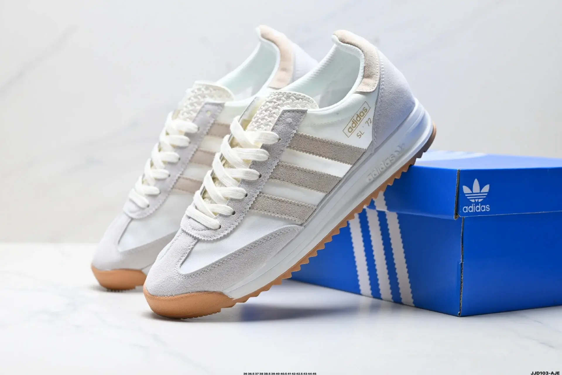 adidas SL 72 Retro White Light Gray Suede Gum