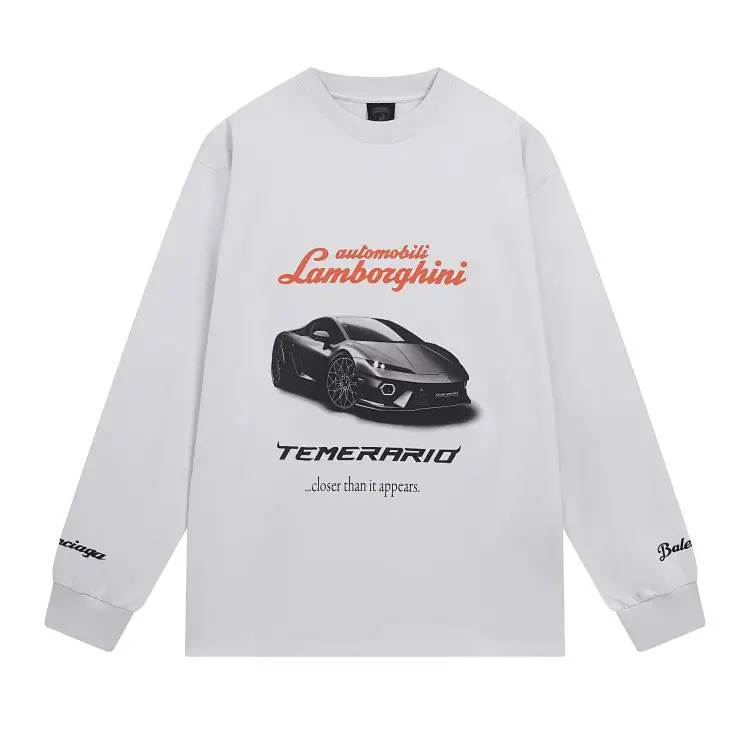 Balenciaga Lamborghini Graphic Long Sleeve T-Shirt