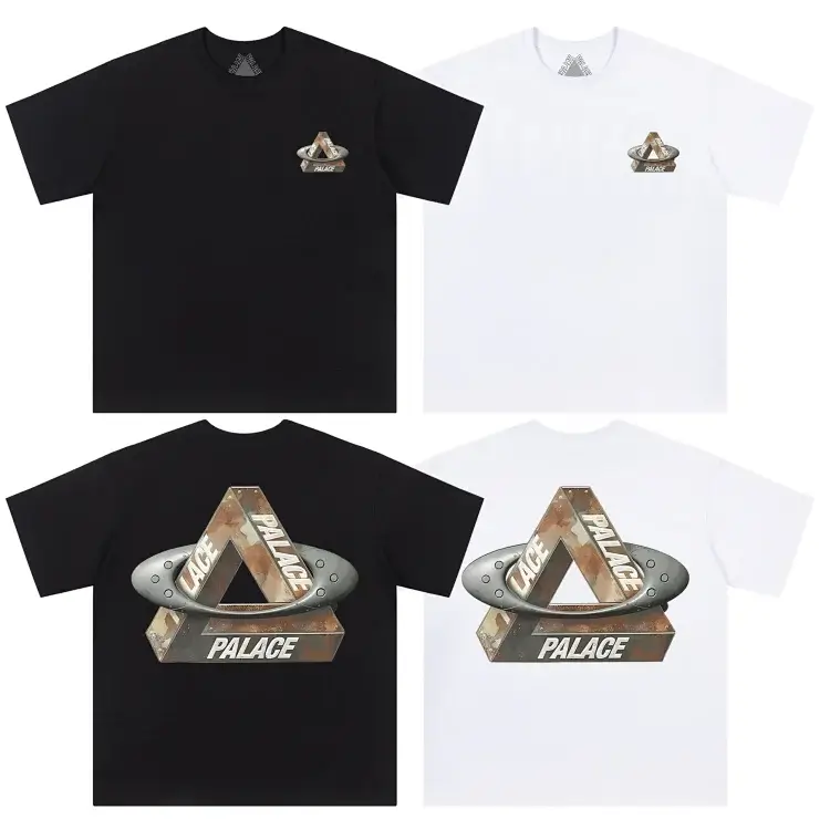 Palace Black & White T-Shirts with 3D Triangle Logo