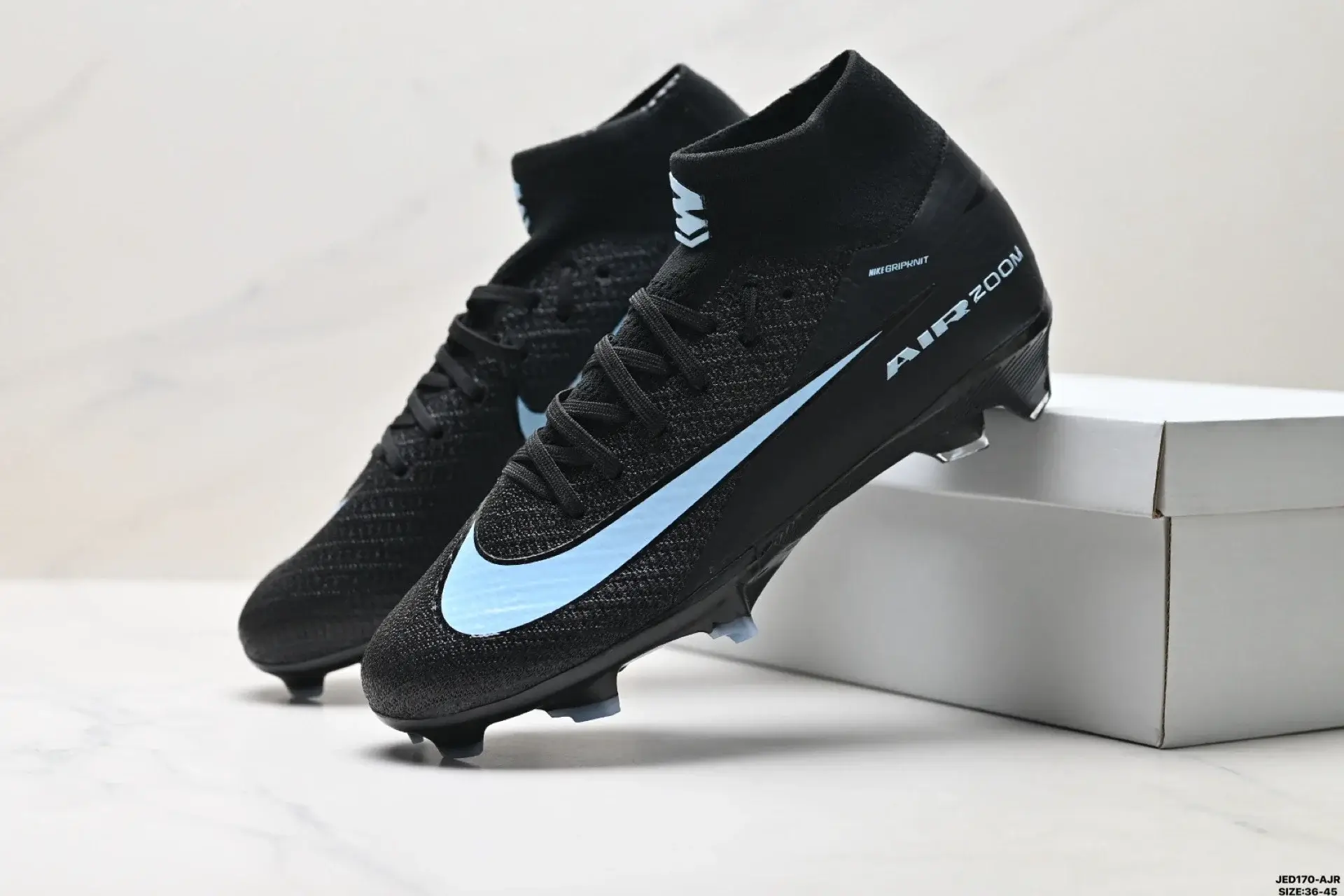 Nike Black High-Top Air Zoom Football Boots