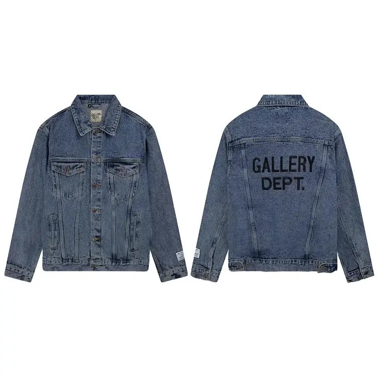 GALLERY DEPT. Blue Logo Print Denim Jacket