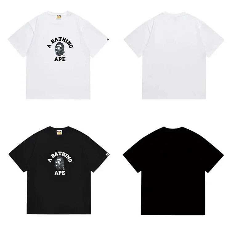 A BATHING APE Ape Head Logo T-Shirts (White & Black)