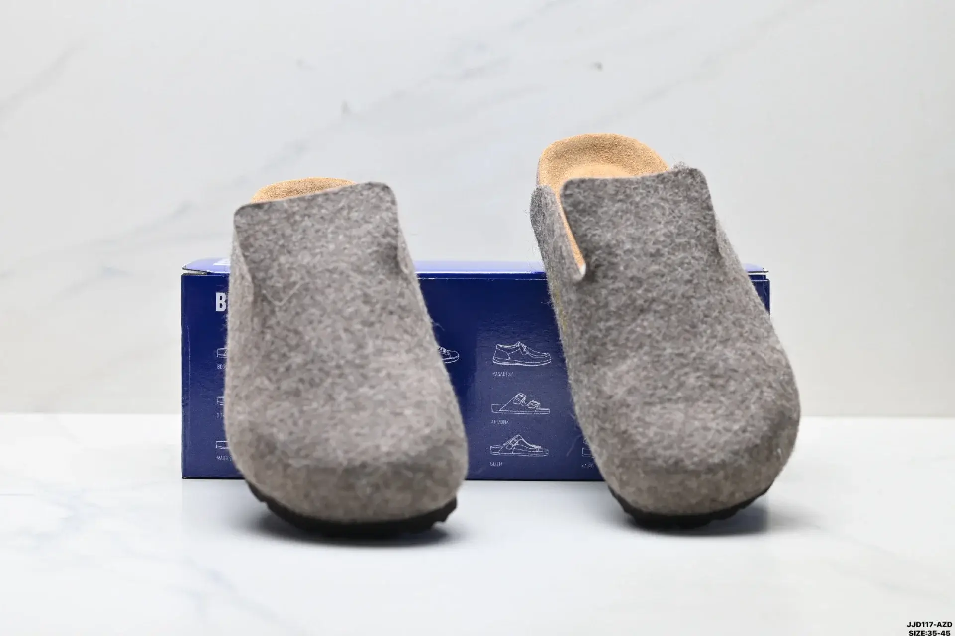 Birkenstock Gray Felt Clogs