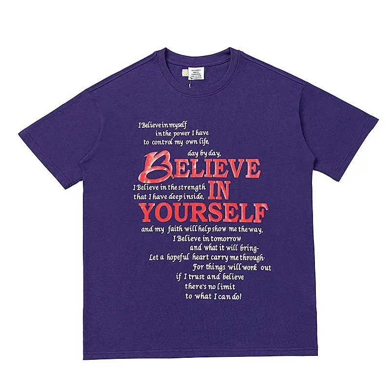 VETEMENTS "Believe in Yourself" Purple T-Shirt