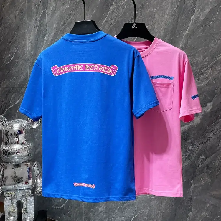 Chrome Hearts Blue & Pink Print Tees