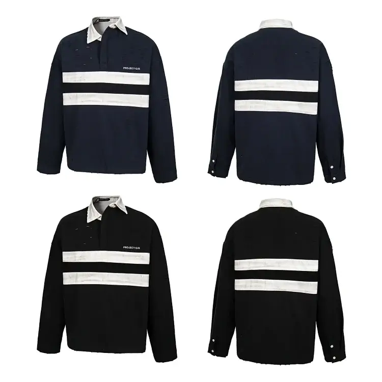 PROJECTOR Distressed Striped Jerseys