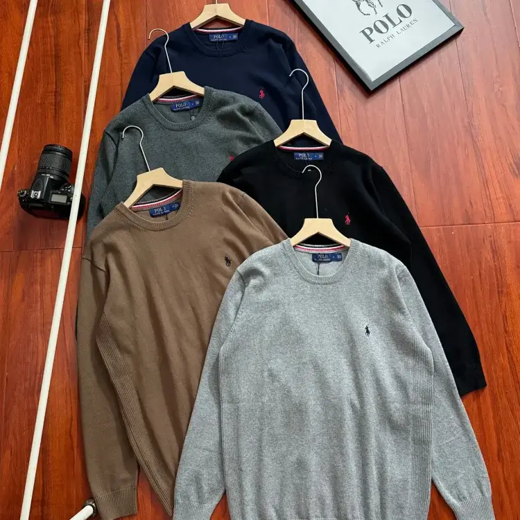 POLO RALPH LAUREN Embroidered Pony Crew Neck Jerseys