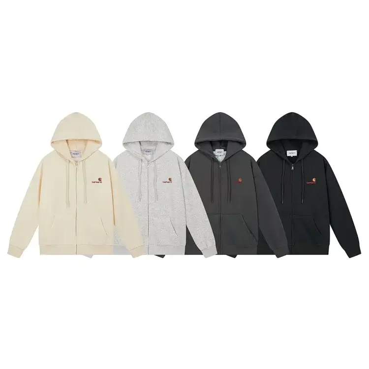 Carhartt Embroidered Logo Full-Zip Hoodies