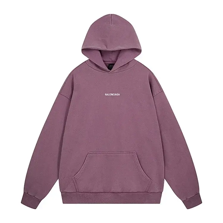 BALENCIAGA Purple Logo Hoodie