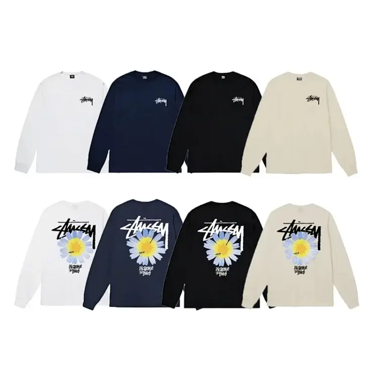 Stussy Long Sleeve Tees: Daisy Print