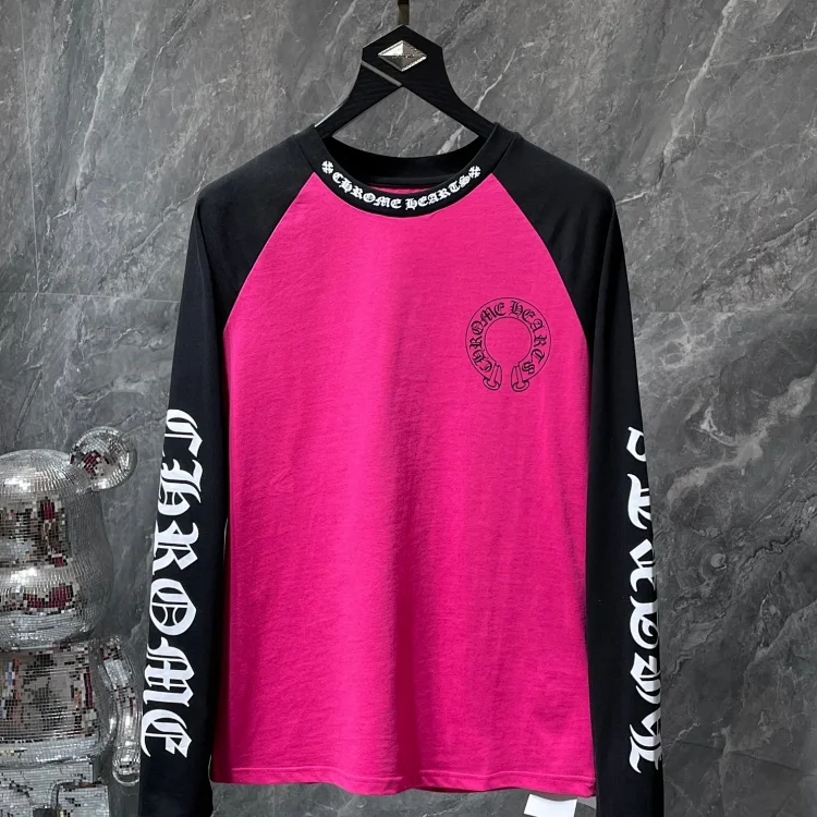 Chrome Hearts Pink & Black Raglan Tee