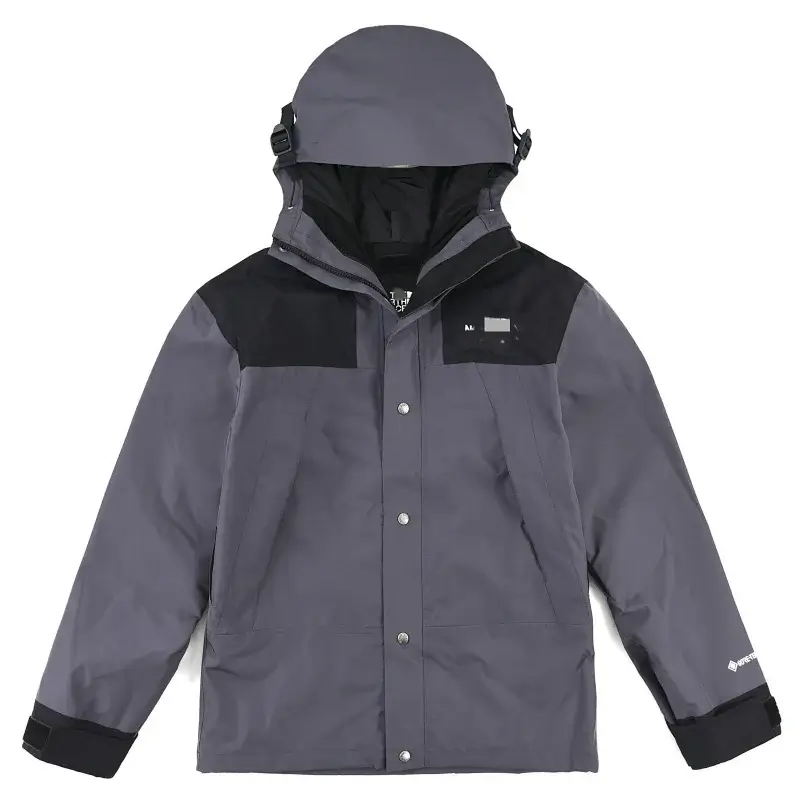 The North Face Gray & Black Gore-Tex Hooded Jacket
